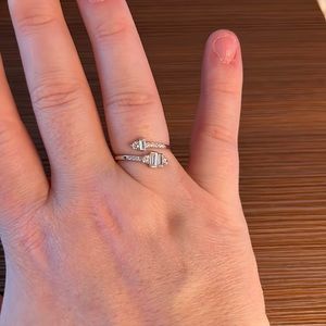 Beautiful diamond cubic zirconia ring on .925 solid sterling silver.